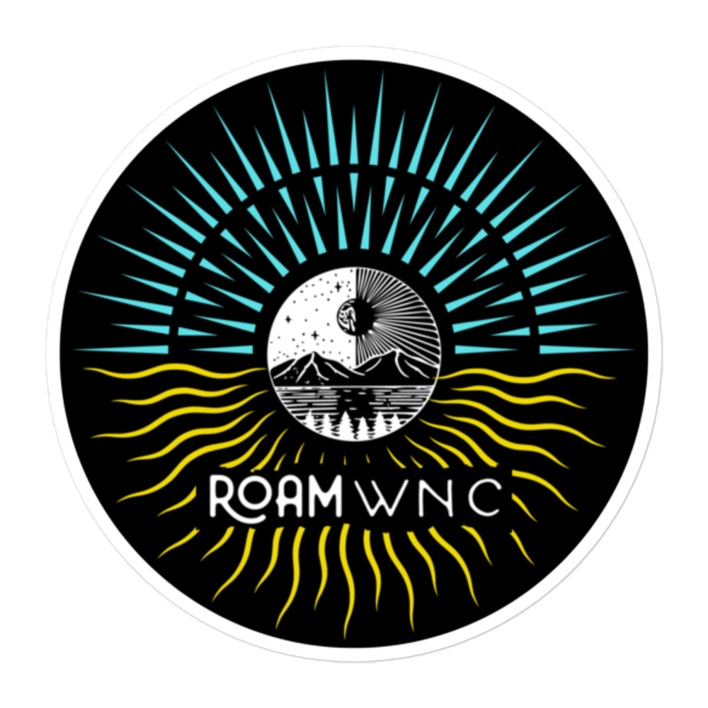 Roam WNC Sunburst Sticker