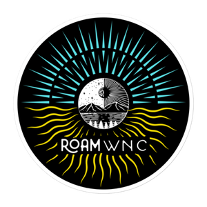 Roam WNC Sunburst Sticker